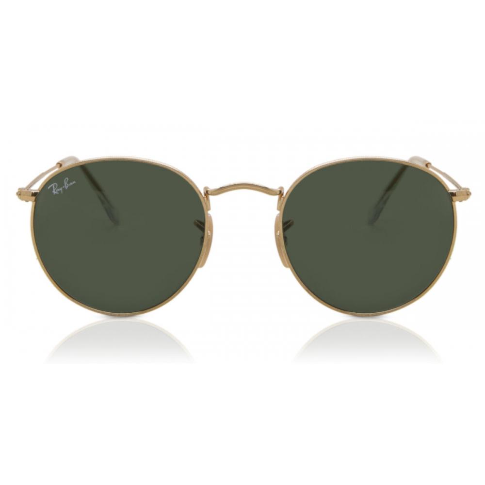 

Ray Ban Rb3447 Round Metal 001 Men Sunglasses Arista Gold/50-21-145