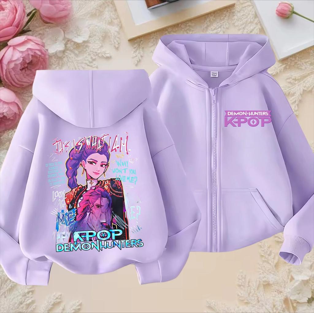 Hoodies Sweatshirts Girls Kids Girls Sweatshirt Zip Purple Hoodie Casual Top Hoodie Kids Clothing