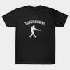 Men Black Print T-shirt Touchdown! No-Cut Transfer Paper Print Cotton Tshirt
