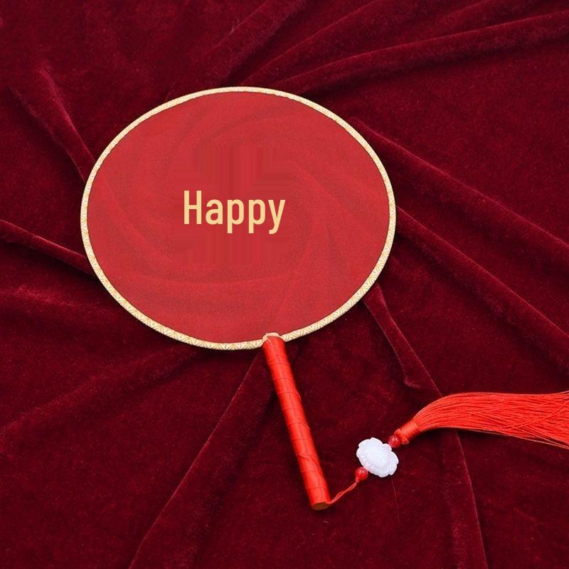 Handmade Chinese Xiuhe Style Wedding Bouquet Fan