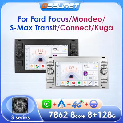 Android Intelligentes FM Autoradio für Ford Focus 2007 Mondeo S-max C MAX Kuga Galaxy Fiesta Transit Fusion Connect Autoradio Multimedia Carplay