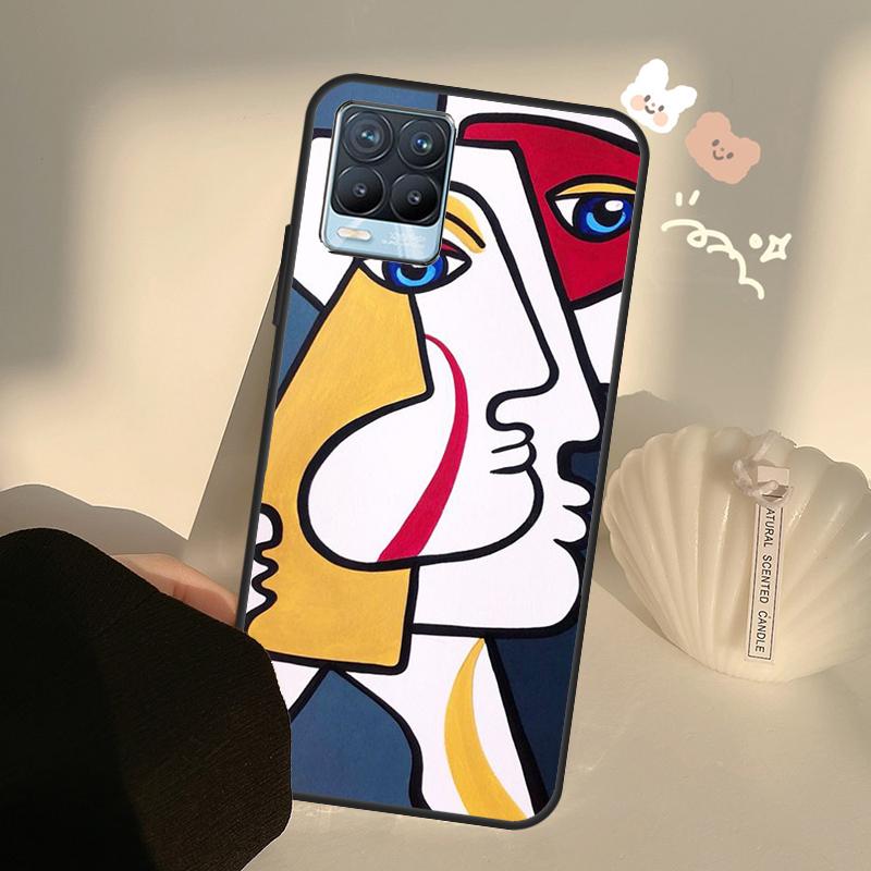 Abstract Portrait Art Painting Case For Realme C71 C63 C61 C55 C51 C53 C25 C65 C67 C75 11 12 13 14 15 Pro Plus GT6 GT7 Pro