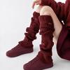 Acrylic Blend Knee High Socks Stretch Leg Covers Vintage Boot Cuffs  For Women Girls
