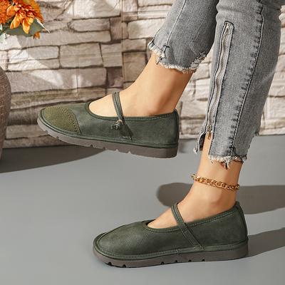 Women Sneakers Elegant Ethnic Style Loafers Flat Mary Jane Shoes for Women Retro Comfortable Leather Stitching Sneakers Women