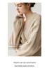 Women's Alpaca Cashmere Blend Collarless Cardigan - Thickened Long Sleeve Sweater for Fall/Winter