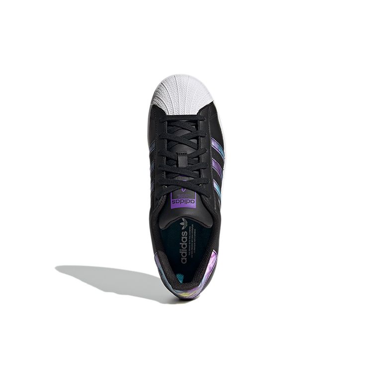 Adidas Originals Superstar Low Top Sneakers Women Sneakers Black White Purple GZ5216