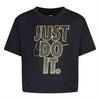 Girls Just Do It Metallic Cropped Boxy T-Shirt