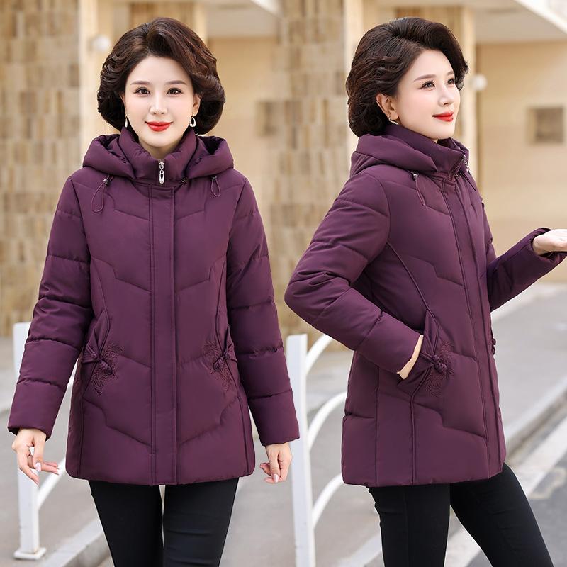 2025 winter new style thick down cotton coat outer cold-proof warm women's winter medium and long