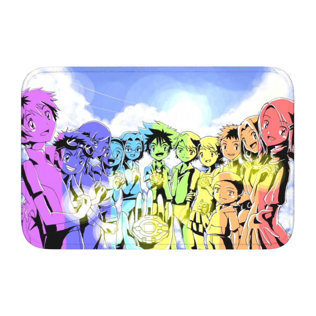Digimons Adventure Anime Fußmatte Anti-Rutsch Bad Küche Willkommensmatte Toilettentür Boden Eingang Teppich Teppich Fußmatte