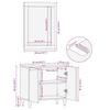 2 Piece Bathroom Furniture Set Solid Mango Wood