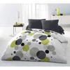 Parure de lit microfibre - HOME LINGE PASSION - BULLES DE REVE - Housse 220 x 240 cm + 2 taies d'oreiller 63 x 63 cm - Gris