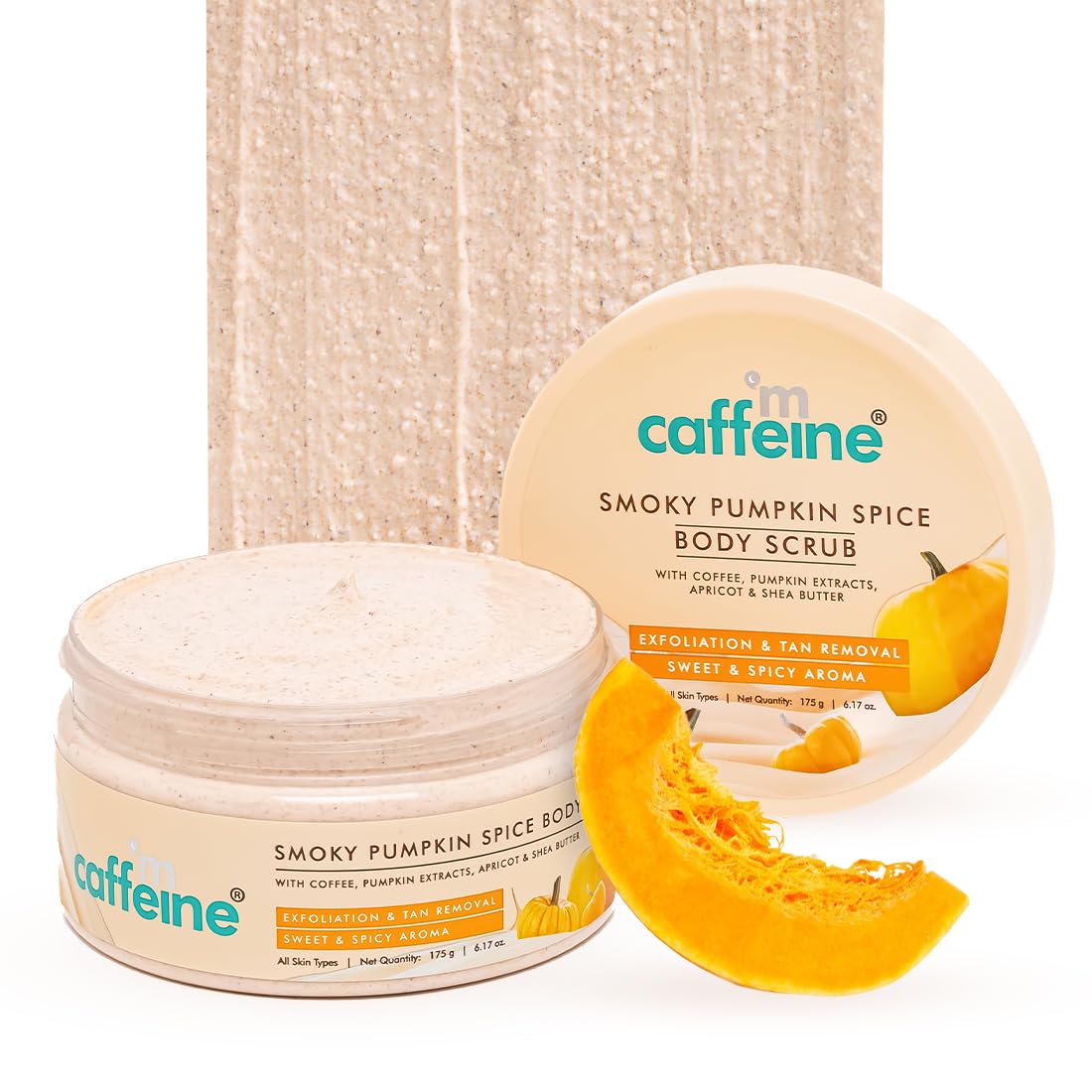 

MCaffeine Smoky Pumpkin Spice Body Scrub 175 g Coffee Body Exfoliator For Smooth Radiant Skin With Warm Sweet Spicy Aroma