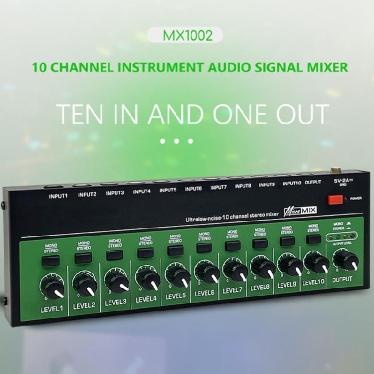 Dynamic 10Input Sound Mixer Mixing Consoles with Quality Sound for Professional Recording Studios Stereo Mixer