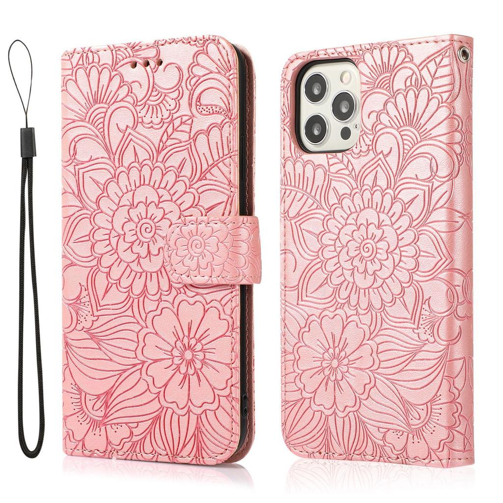 Applicable To iPhone12 Mobile Phone Leather Case 11Pro Solid Color Matte Skin Feeling Embossed Insert Card Wallet Protective Case 8plus
