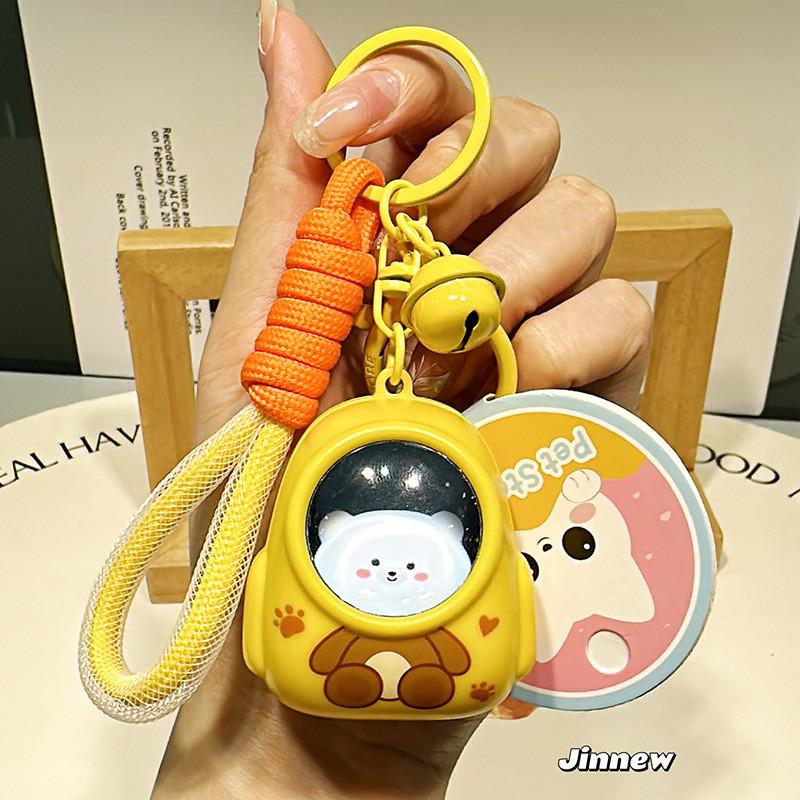 

Jinnew Starry Delightful Backpack Keyring Cartoon Animal Keychain Adorable Idea Gift Yellow Bear