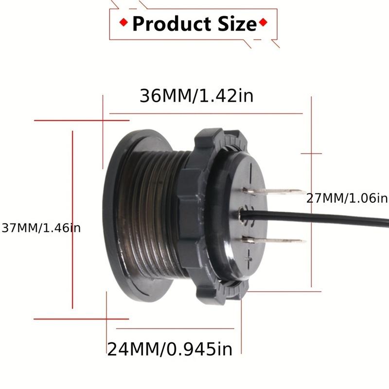 2-in-1 Digital Voltmeter & Temperature Gauge for Cars, Motorcycles, Durable with Reverse Connection Protection