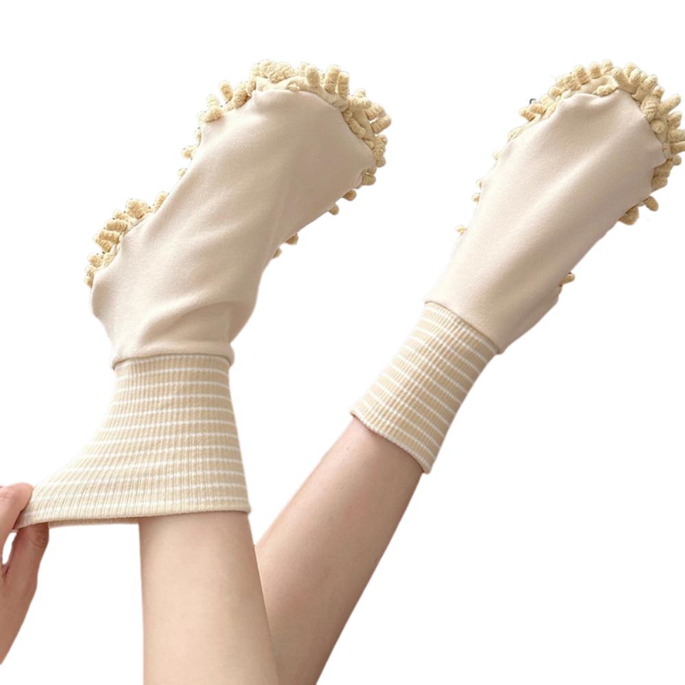

Microfiber Floor Socks Soft Cleaning Slippers Cleaning Socks Foot Covers Autumn and Winter хакі