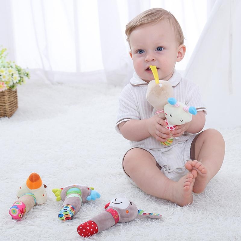 Baby Bed Animal Shaped Supplies Cotton Decoration with BB Call Interactive Toy Infant Gift for Baby Brain Train