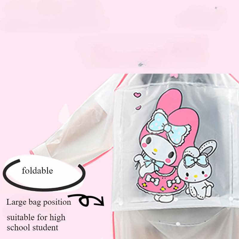 Kinder Regenmantel EVA Cartoon Regenmantel mit Schultasche Grundschule Jungen und Mädchen Kindergarten Ganzkörper Regendichte Kleidung