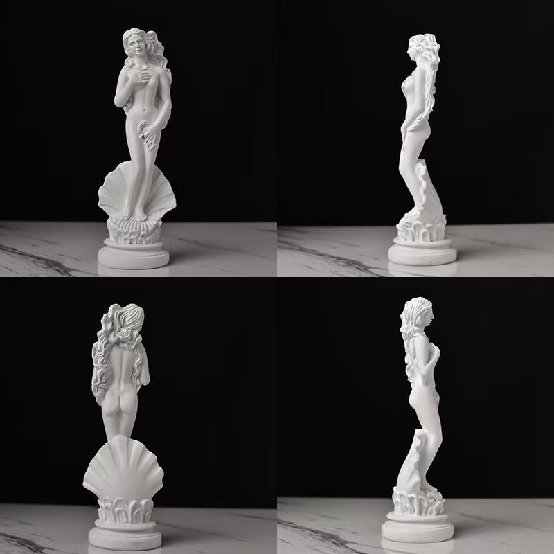19cm/36cm Aphrodite Sculpture Greek Godness Venus Statue Desktop Bookshelf Decoration Objects Home Room Office Decor Accent