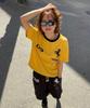 AMOU Sporty Horse Half T-Shirts Yellow