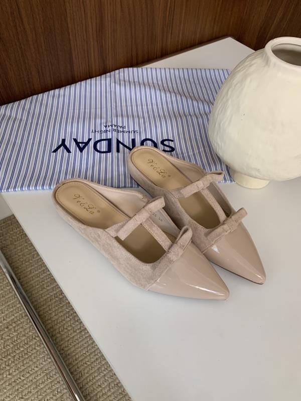 

Модная обувь с закрытым носком Женская 2025 Шлепанцы с бантом-бабочкой Мягкие Роскошные Слайды Низкие На танкетке Заостренный Комфорт Дизайнерская Обувь на копытообразном каблуке Рим Sp 35