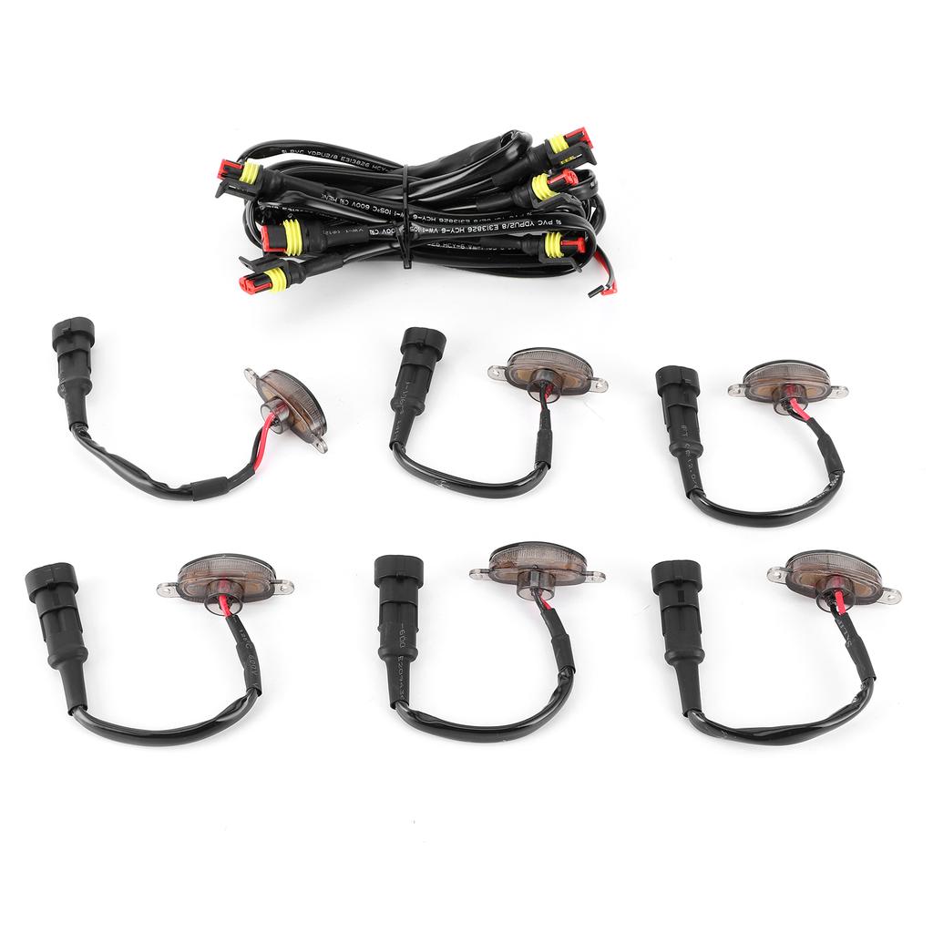 Vattentät LED Främre Grill Varselljus Varning för Dimma Passar för Ford F150 SVT RAPTOR 2004‑2019 Rött Ljus