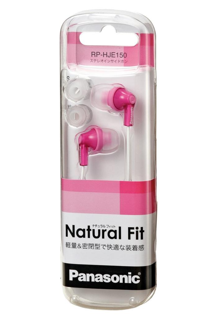 Panasonic Stereo Closed Pink In-Ear Headphones, Type, RP-HJE150-P