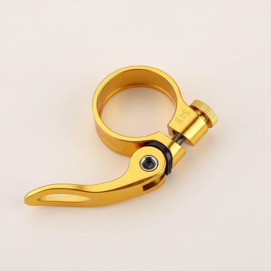 

Lightweight Aluminum Alloy 31.8mm Quick Release Bike Seat Post Clamp Cycling Accessory Durable QR Style золотой