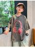 Boys' Street Explosion Short sleeved T-shirt Summer 2026 New Children's Summer Top Boys' Summer Handsome Trendy Brand