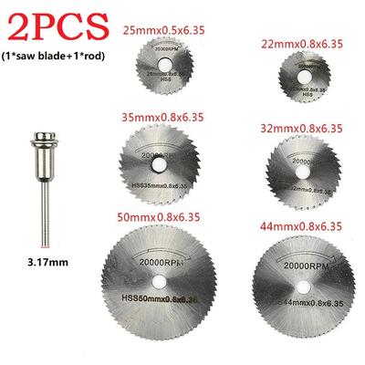 2PCS Mini HSS Circular Saw Blade Rotary Tool For Metal Cutter Wood Cutting Disc For Dremel Rotary Tool 22-50mm Power Tool