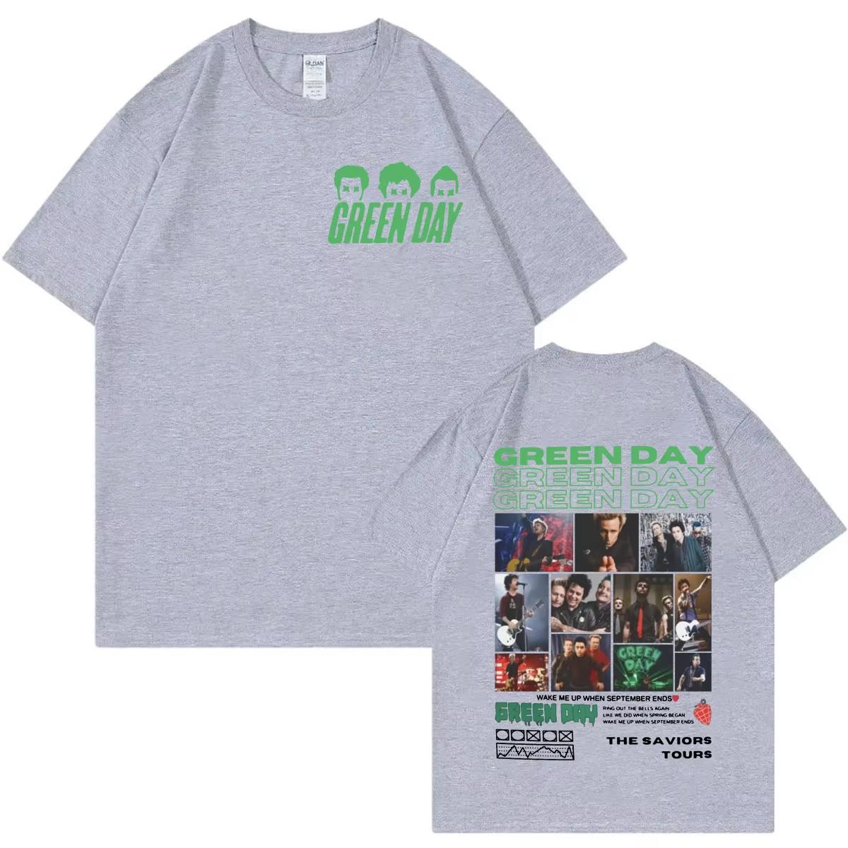 

Green Day The Saviors Tour Graphic T Shirts Punk Rock Hip Hop Short Sleeve Tshirt Unisexs Womens Fashion Casual Loose Tshirts S