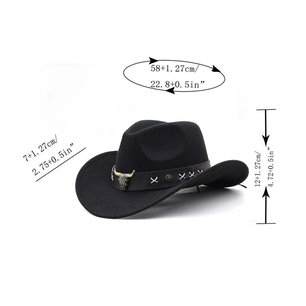 Funny Party Hats Cowgirl Hat Leathers Band Ladies Cowboy Hats for Womens Fedora Western Cowgirl Hat Vintage