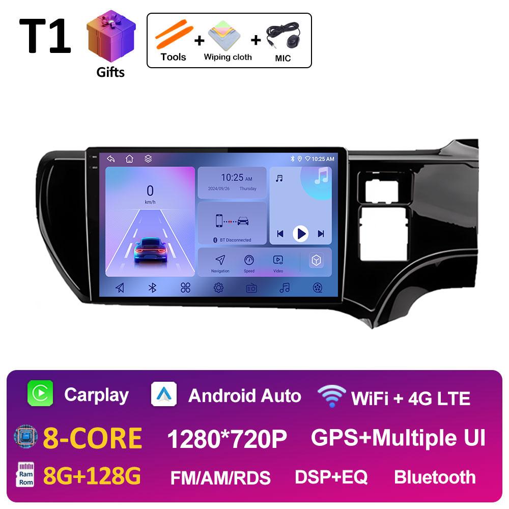 Android Auto Wireless Carplay For Toyota Aqua 2011 2012 2013 - 2017 Bluetooth Car Multimedia Video Radio Player Accessories WIFI