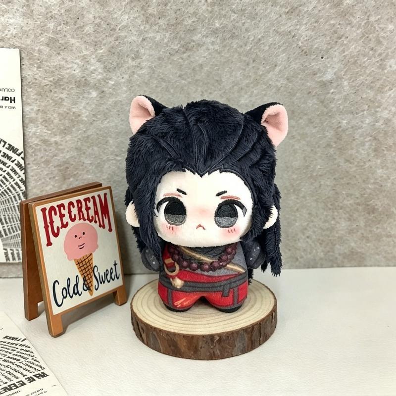 Dove i Venti Si Incontrano 10cm San Geng Tian Anziano Jiuliu Settore del Ratto Mini Peluche Orecchie di Animale Costume Antico Peluche Portachiavi Regalo Per Fan di Giochi Collezionisti
