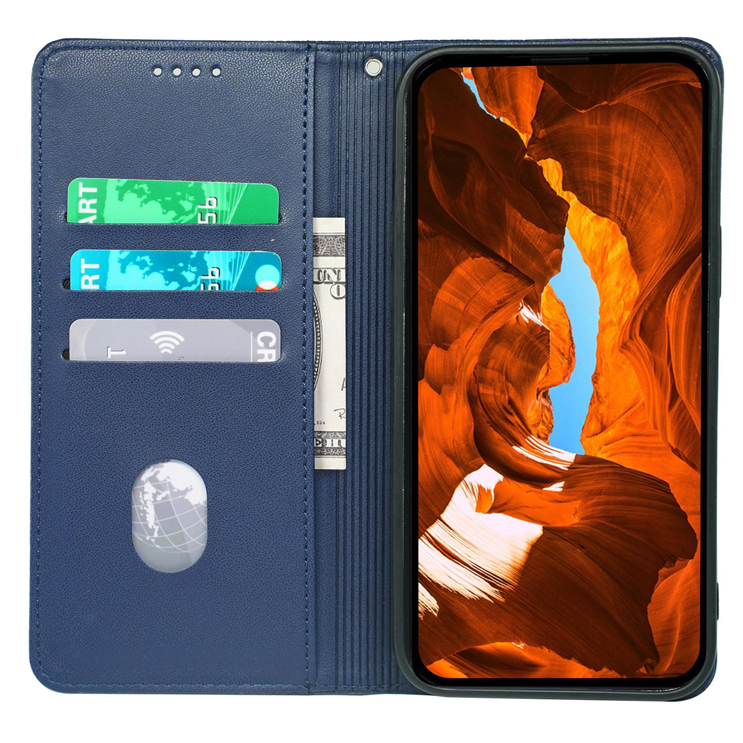 

For HMD Pulse/Pulse+ Case Wallet Leather Phone Cover Lucky Clover Imprinting Blue