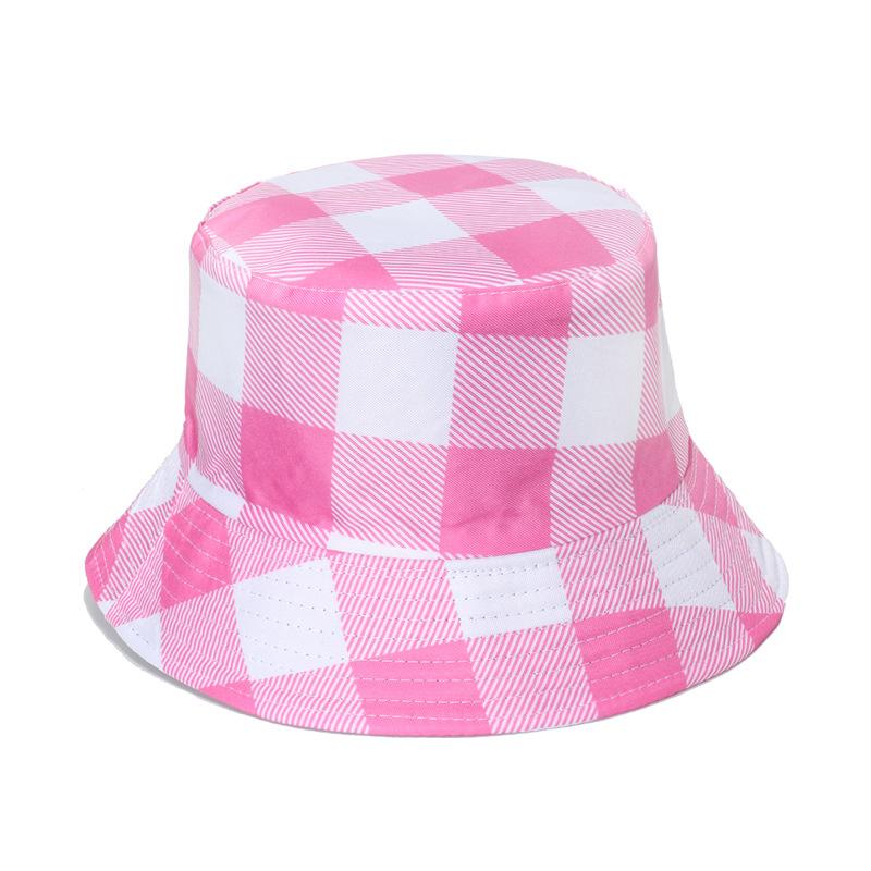 Hat Fisherman Checkered Summer Mens And Womens Fashion Casual Sun Hat Protection