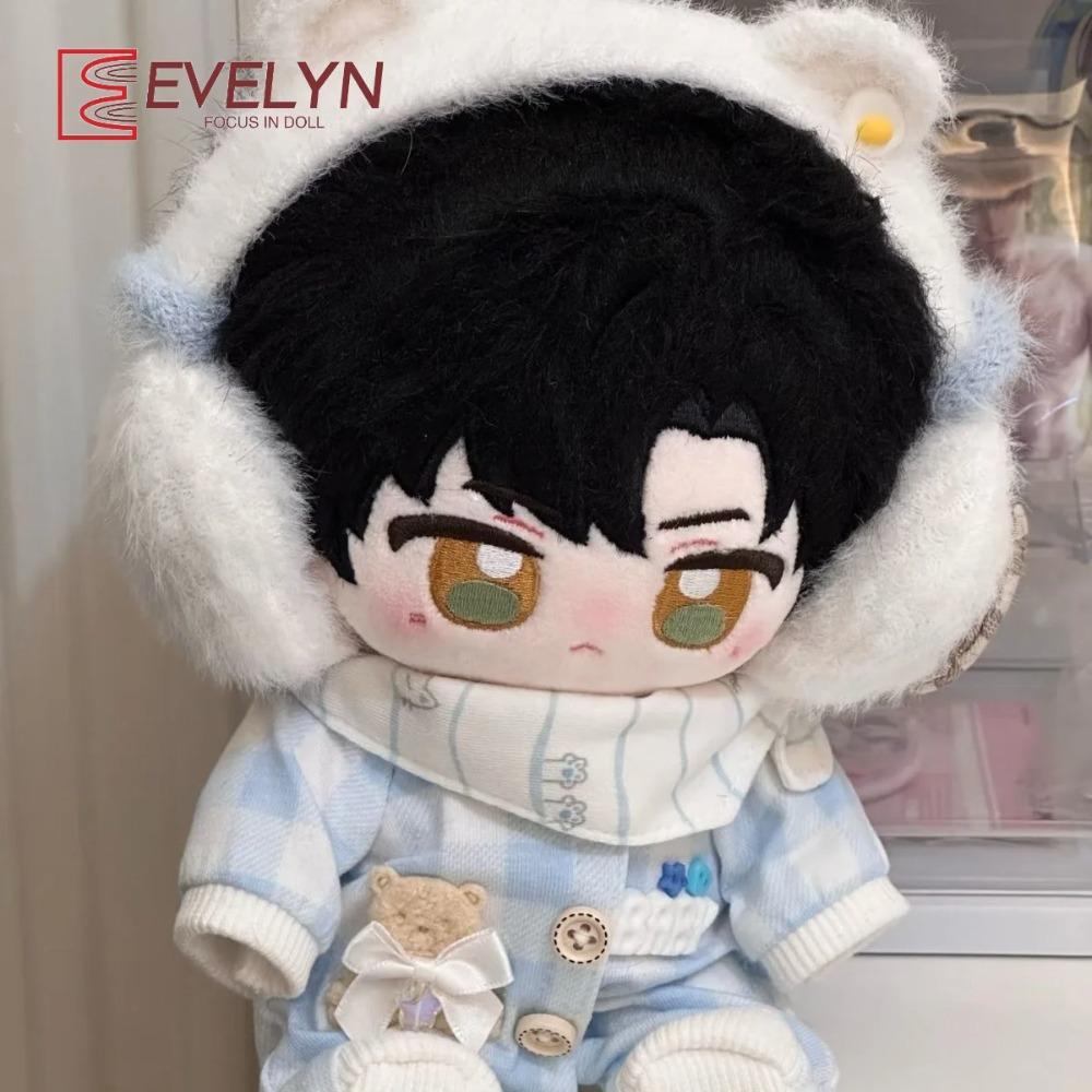 Ropa de Conjunto de Accesorios para Muñeca Mini de 20 CM Evelyn Para Juego Love and Deepspace Zayne Li Shen Fans de Ídolos Orejeras de Felpa Ropa Regalo