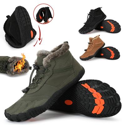 Stivali da neve invernali per uomo Donna Tenere al caldo Scarpe di cotone Scarpe da trekking all'aperto a piedi nudi Peluche Stivaletti alti caldi Taglia grande 47 Scarpe da ginnastica da uomo