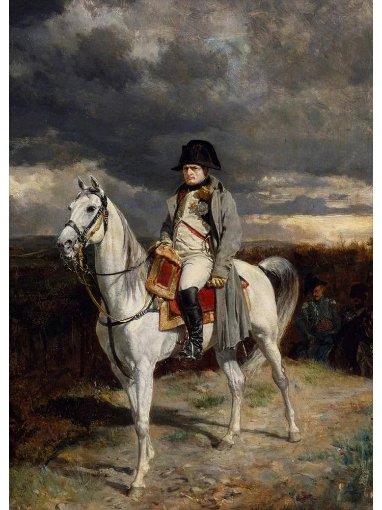 Napoleon Bonaparte Portrait Crossing The Alps Coronation of Napoleon I Canvas Poster Print for Living Room Home Decor