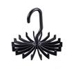 Black Plastic Living Room Hook Creative Multifunctional Large 18 Claw Tie, Belt, 360 Degree Rotatable Tie Hanger