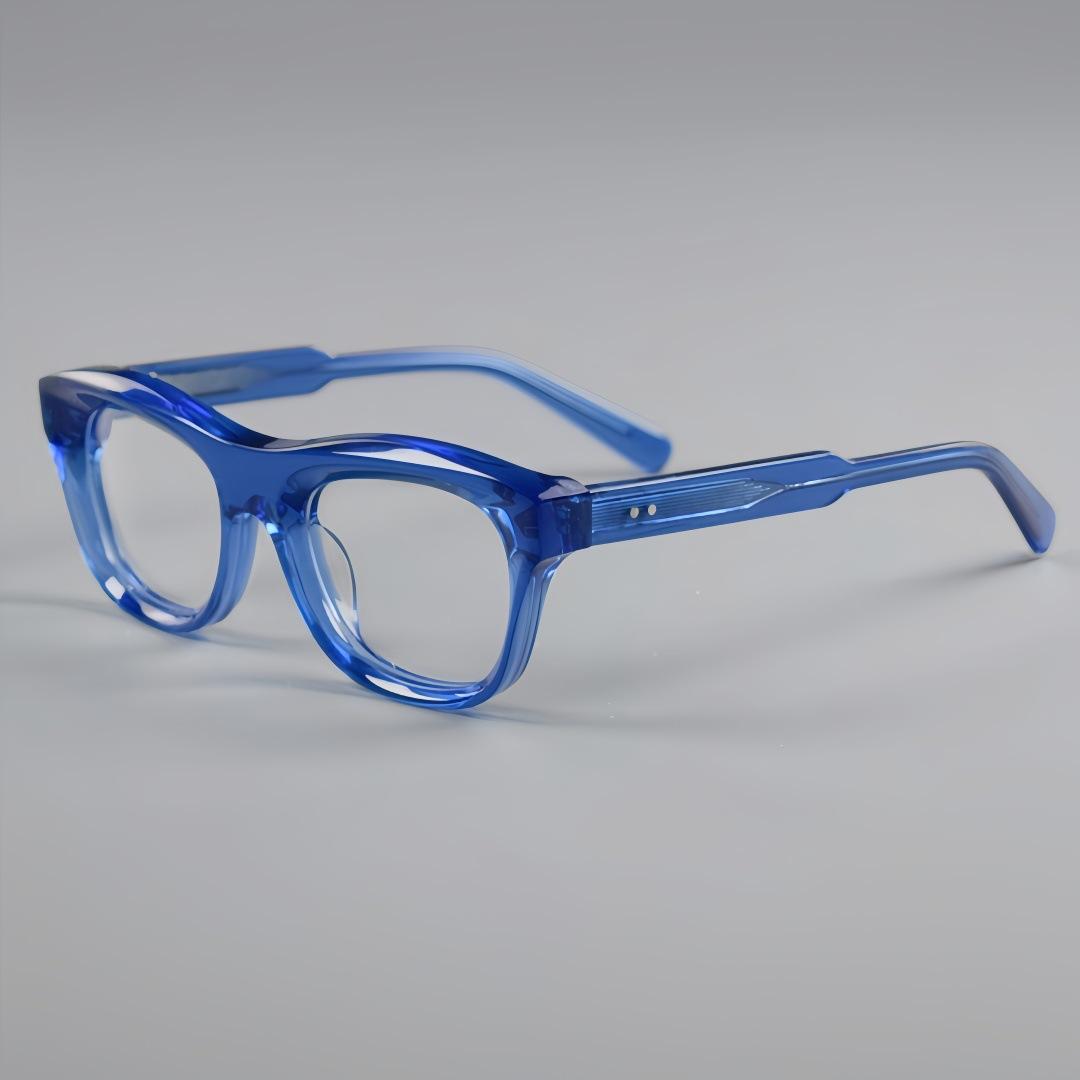 

Vintage Round Handmade Acetate Spectacles Frame Women Fashion Rivet Optical Transparent Eyeglass Men Trend Prescription Glasses