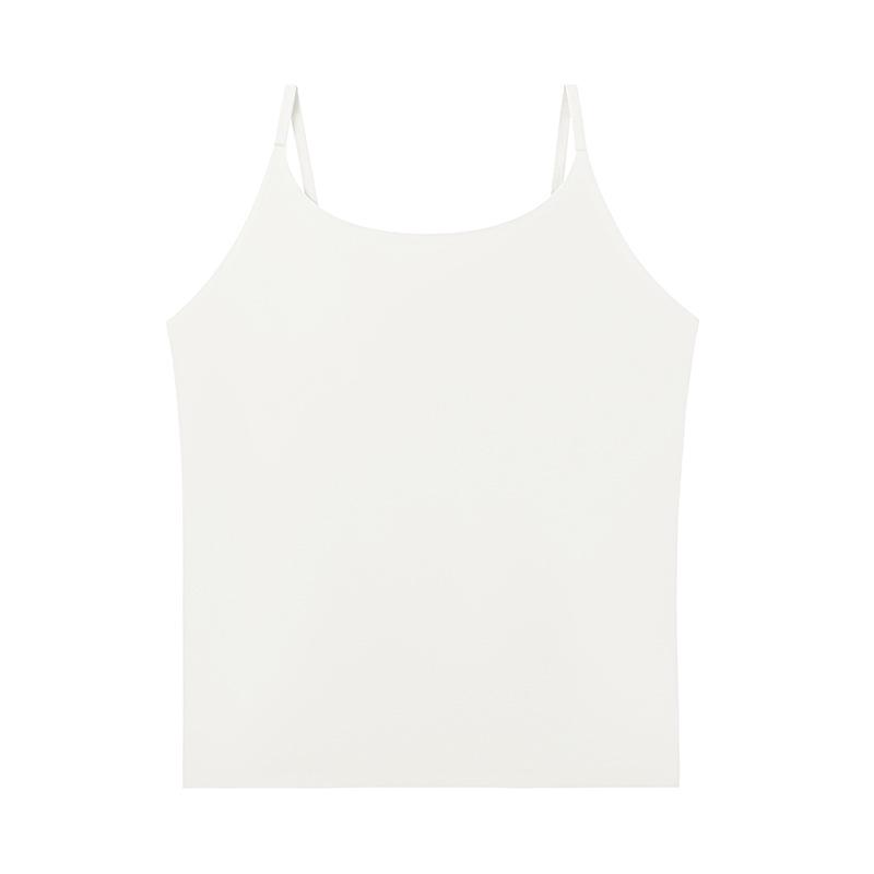 Ice Silk Seamless Camisole Vest: Thin, Casual, Beautiful Back Design for Spring & Summer Wear One Size
