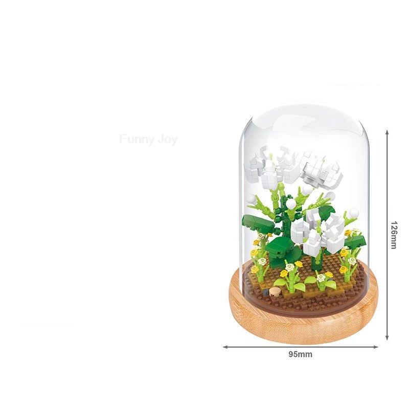 Non-Toxic Moc Creative Wisehawk Mini Flower Pot Plant Building Block Funny Tulip Decoration Bricks Diy Christmas Children Kids Toys Gifts