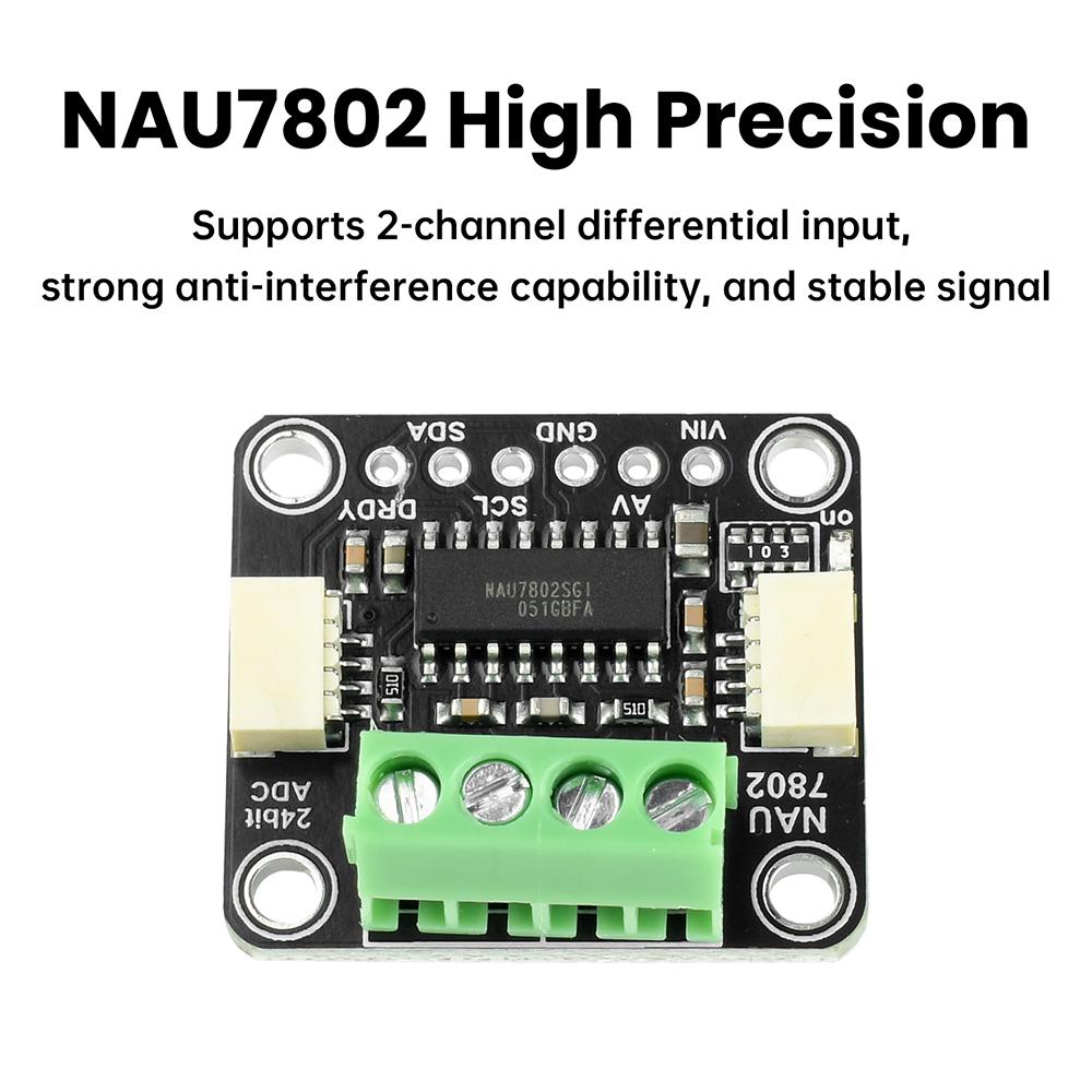 NAU7802 24-Bit ADC Module High-Precision Data Conversion STEMMA QT/Qwiic 2 Channel differential input PGA Pressure Sensor Module