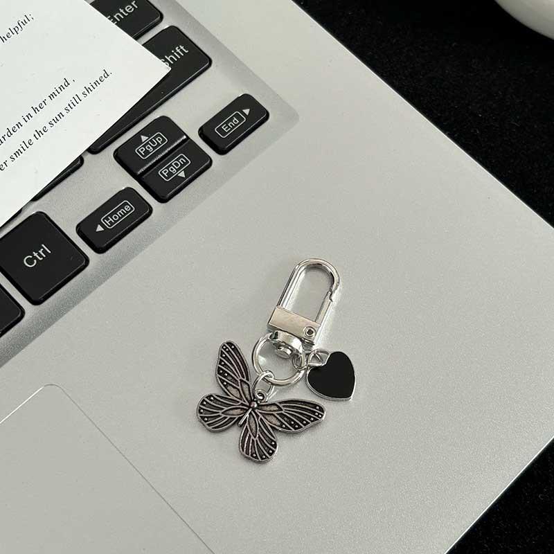 Crystal Pearl Bowknot Heart Keychain Women White Bow Backpack Key Ring Charm Ornament Bags Pendants