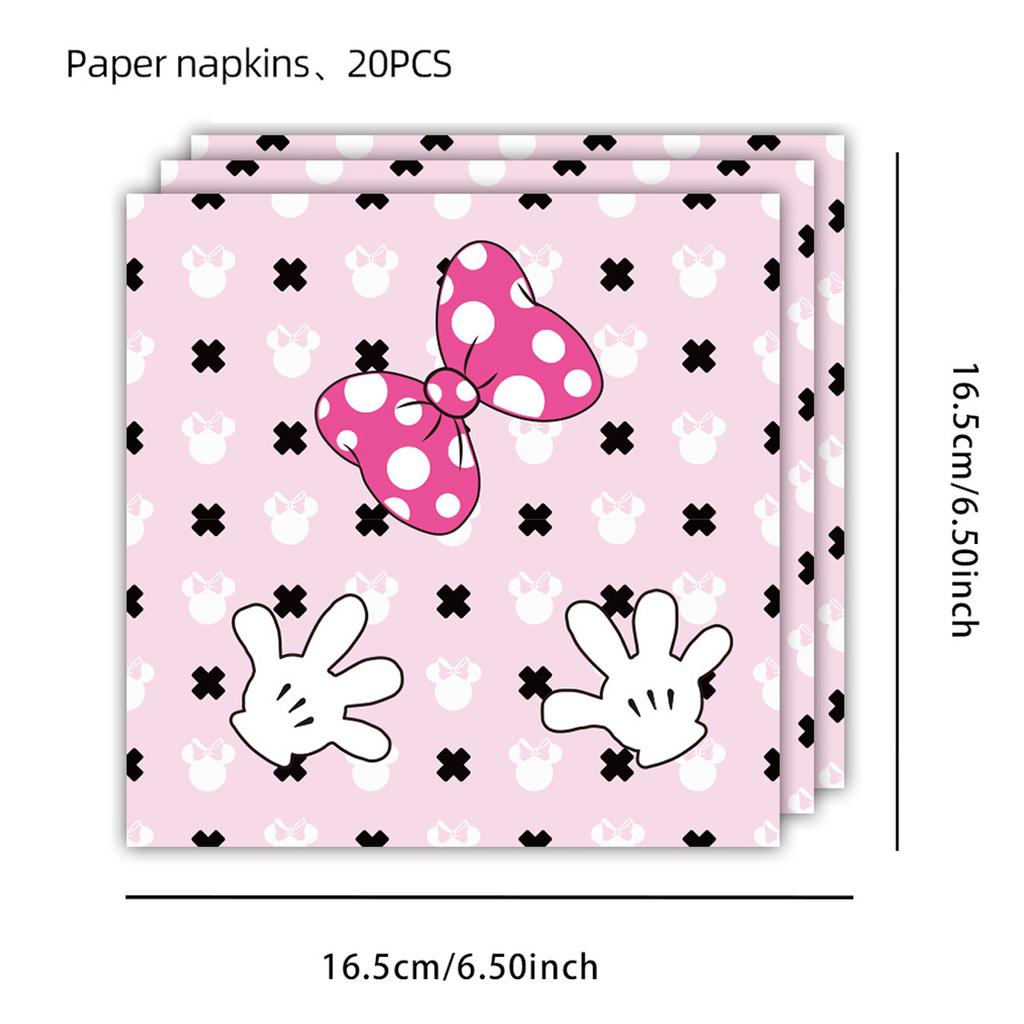 Minnie Mouse Birthday Party Supplies Pink Minnie Balloon Cup Plate Banner For Kids Girls Party Favor Gifts Baby Shower Decor