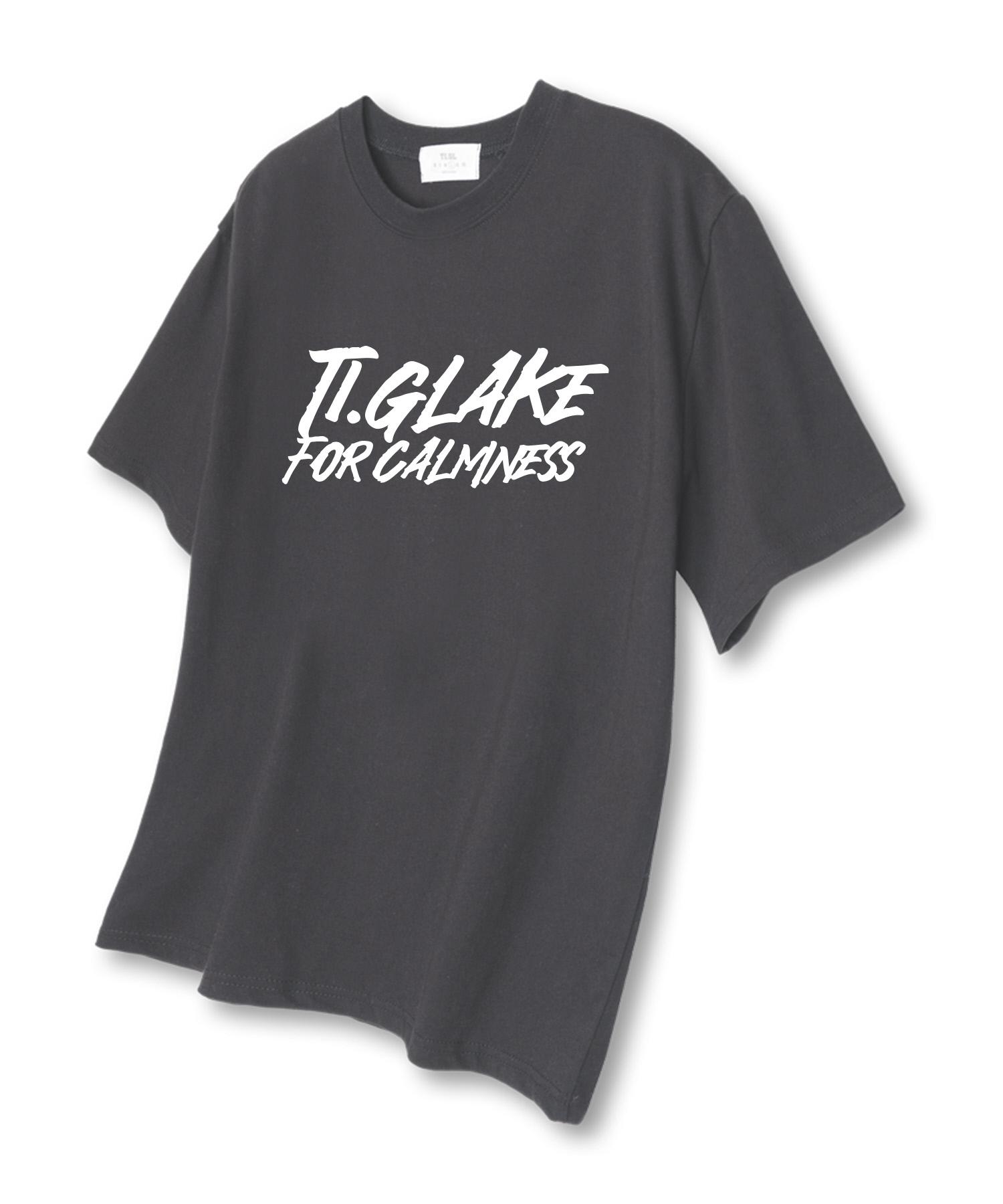 Tee Glake Front Logo Oversized Short Sleeve T-Shirt Dark Gray L