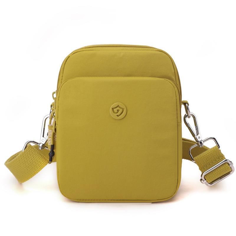 Casual Messenger Bag Women's Solid Color Vertical Small Bag Nylon Cloth New Fashion Mother Shoulder Bag Multi-layer Small Square Bag