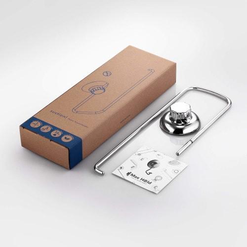 MaxHold Kitchen Paper Holder, Stainless Steel Suction Cup Type, Vacuum Adhesive, Kitchen Paper Storage, Towel Holder, Towel Hanger, for Kitchen and Ba